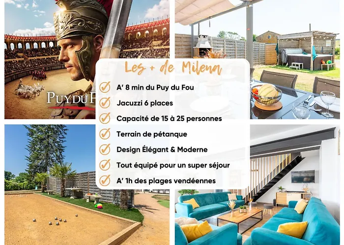 Milena - - Puy Dufou - Grande Capacite 펜션 *